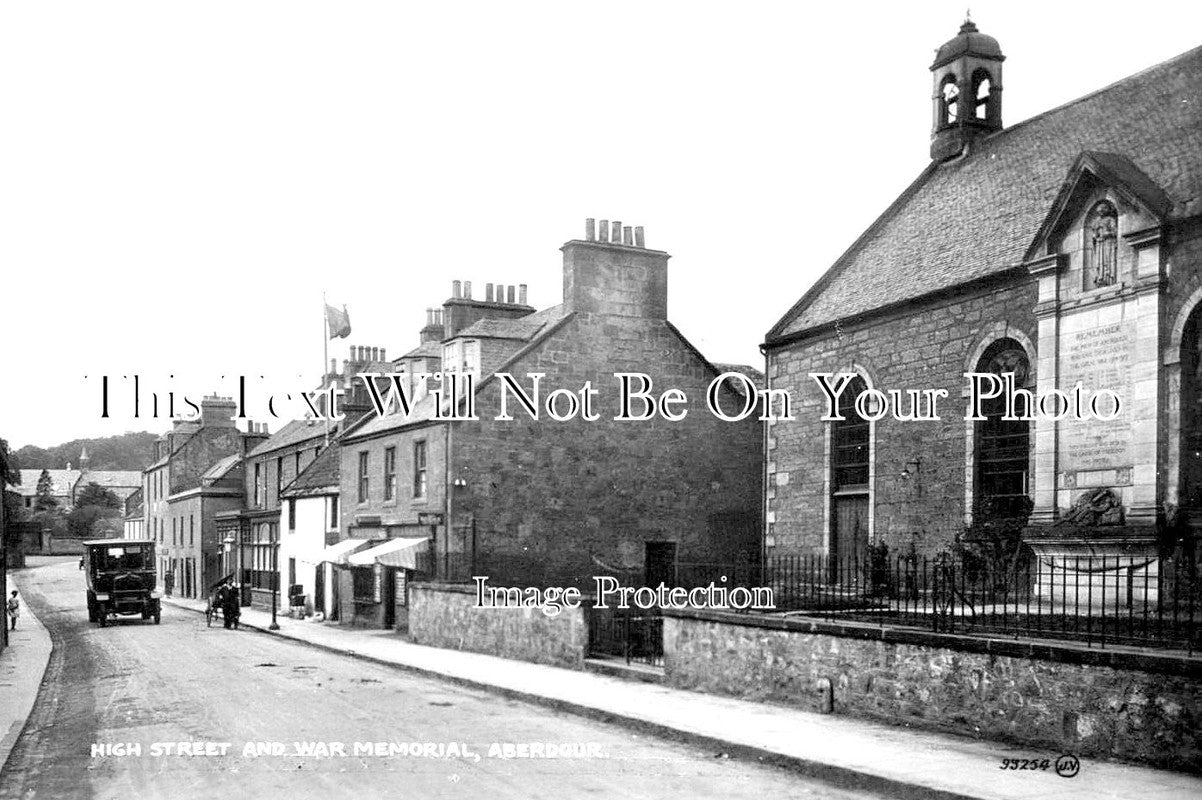 SC 3150 - High Street & War Memorial, Aberdour, Fife, Scotland