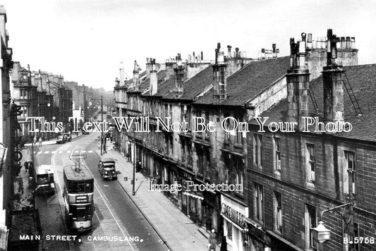 SC 3242 - Main Street, Cambuslang, Glasgow, Scotland c1950
