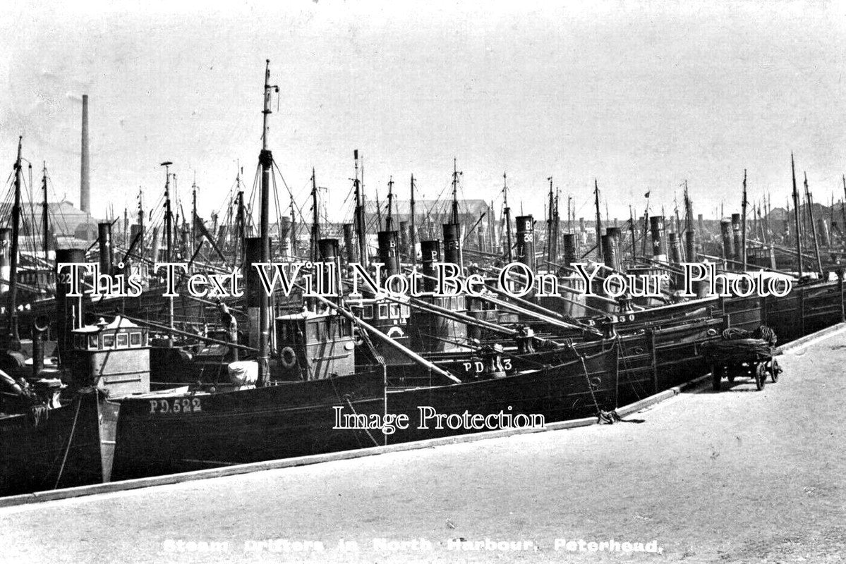 SC 3309 - Steam Drifters In Peterhead North Harbour, Scotland