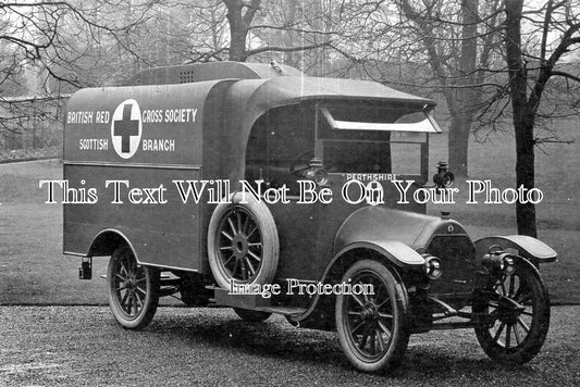 SC 3335 - British Red Cross Society Motor Ambulance, Perthshire