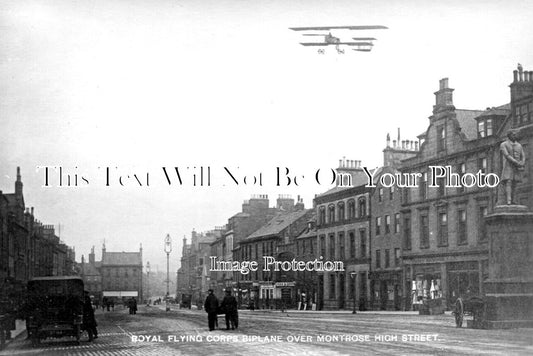 SC 3337 - Royal Flying Corps RFC Biplane Over Montrose, Scotland 1917