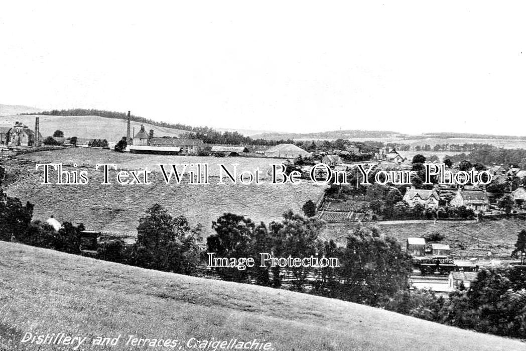 SC 3344 - Distillery & Terraces, Craigellachie, Scotland