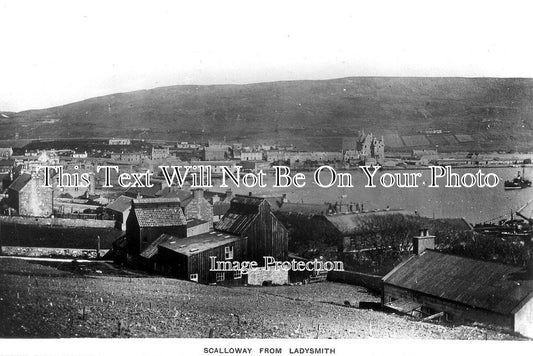 SC 3381 - Scalloway From Ladysmith, Shetland, Scotland