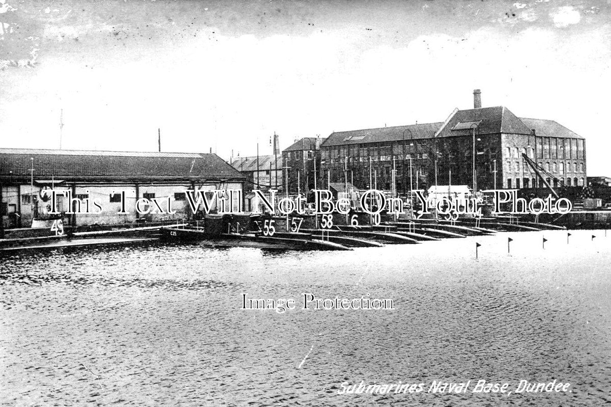 SC 341 - Submarine Naval Base, Dundee, Scotland c1910