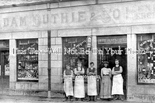 SC 3472 - Duthie & Co Shop, Oldmeldrum, Aberdeen, Scotland c1906