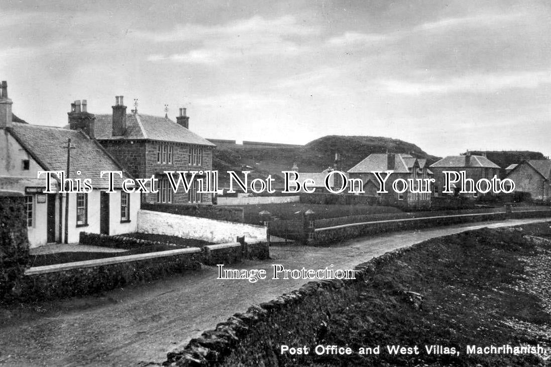 SC 3488 - Post Office & West Villas, Machrihanish, Scotland