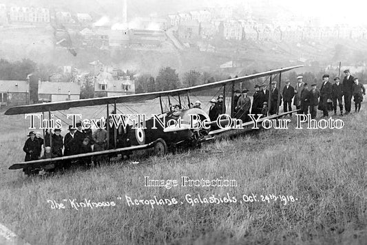 SC 3554 - The Kilnknowe Aeroplane, Galashiels, Scotland 1918