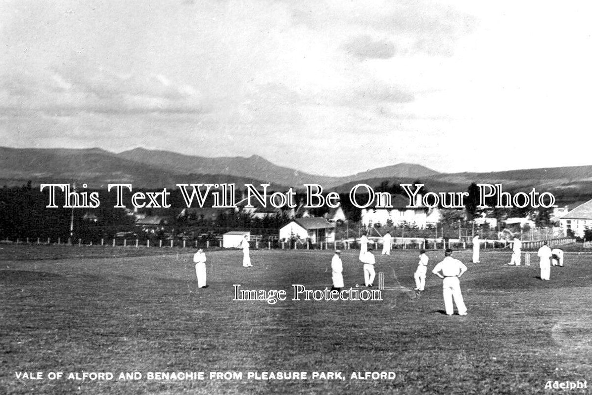 SC 363 - Cricket Match, Pleasure Park, Alford, Aberdeenshire, Scotland c1920