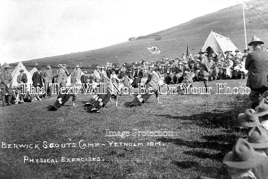 SC 3653 - Berwick Scouts Camp, Yetholm, Scotland 1914