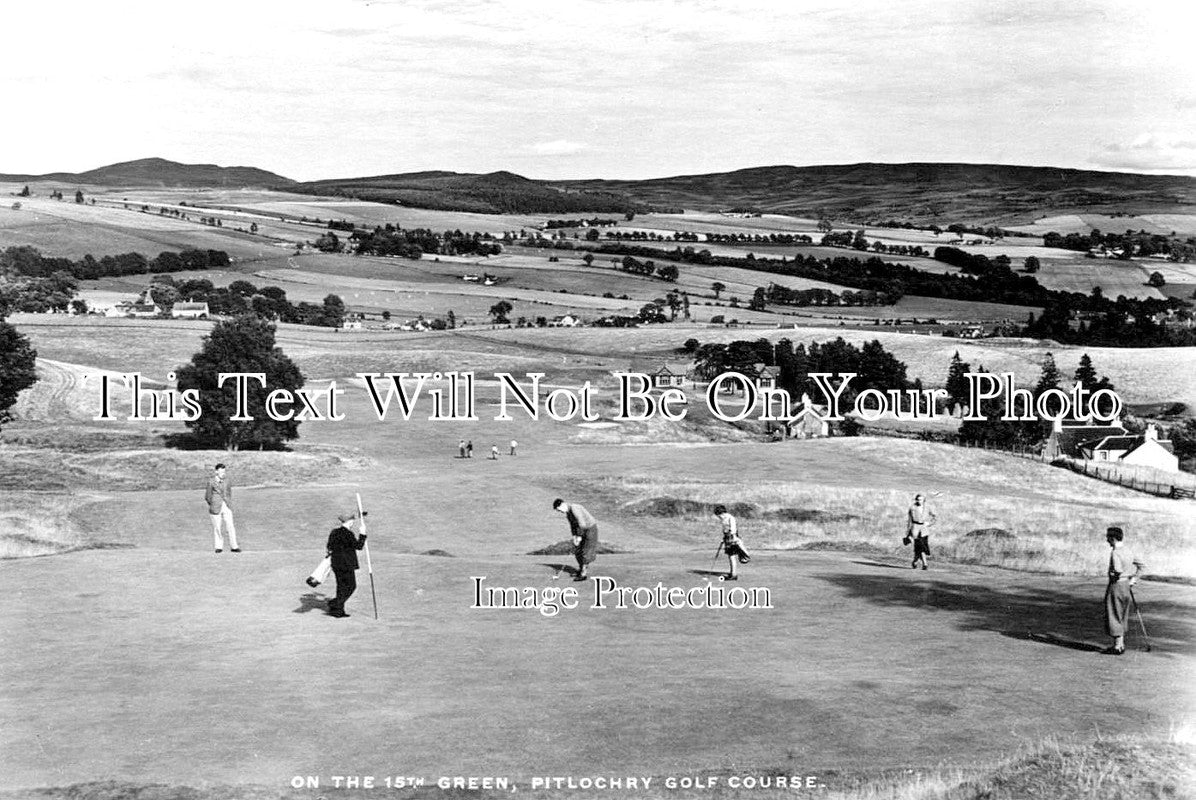 SC 3670 - The 15th Green, Pitlochry Golf Course, Perthshire, Scotland