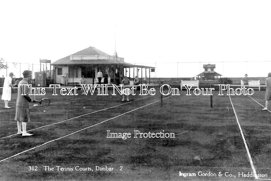 SC 372 - The Tennis Courts, Dunbar, Scotland c1927