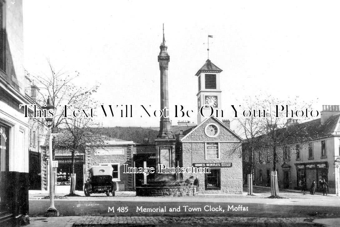 SC 4138 - Memorial & Town Clock, Moffat, Scotland