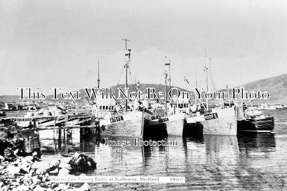 SC 4146 - Norwegian Fishing Boats, Scalloway, Shetland, Scotland