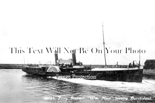 SC 4158 - Ferry Steamer WM Muir Leaving Burntisland, Fife, Scotland
