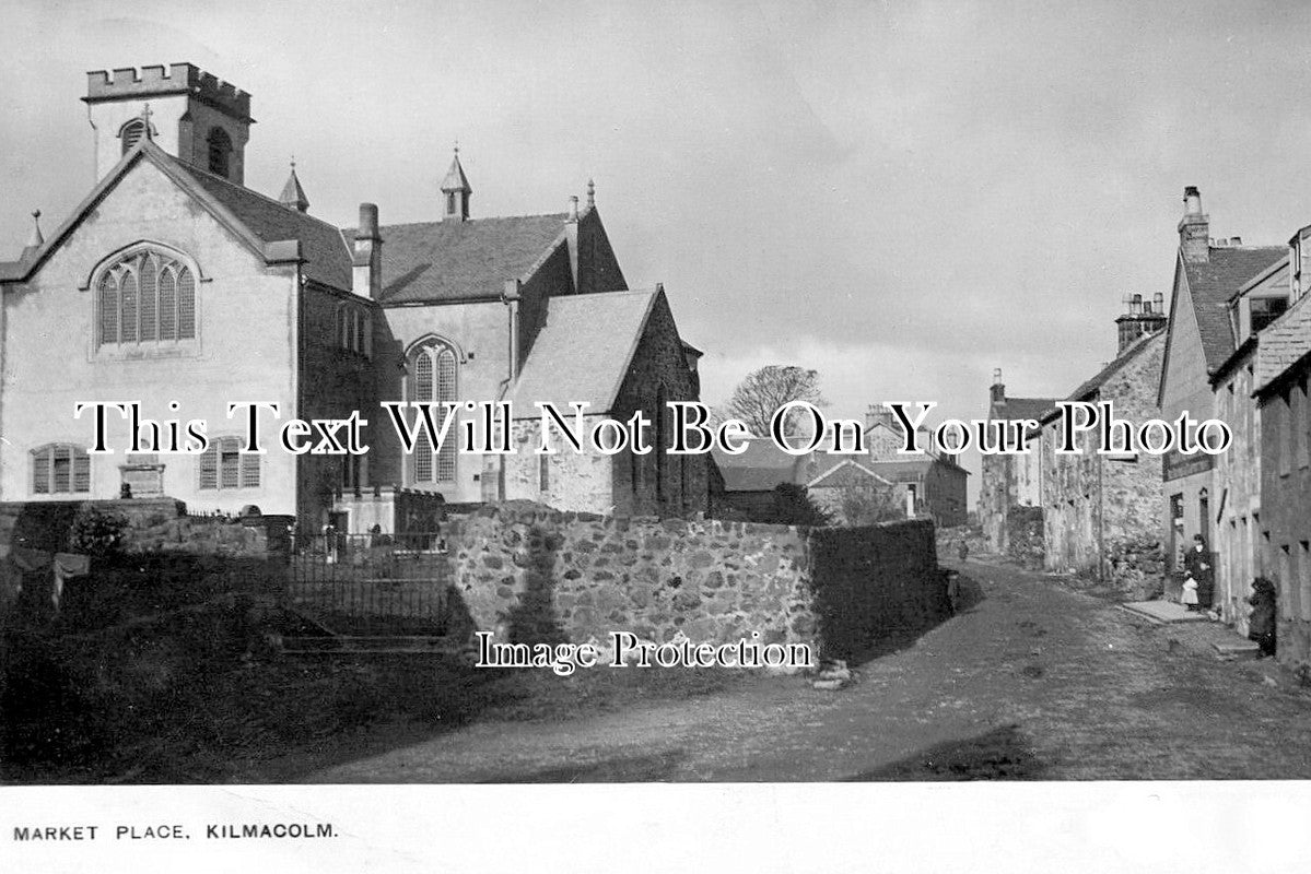 SC 4160 - Market Place, Kilmacolm, Renfrewshire, Scotland c1910