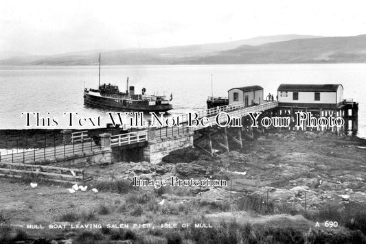 SC 4206 - Mull Boat Leaving Salen Pier, Isle Of Mull, Scotland