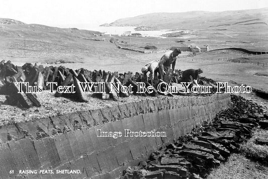 SC 4216 - Raising Peats, Shetland, Scotland