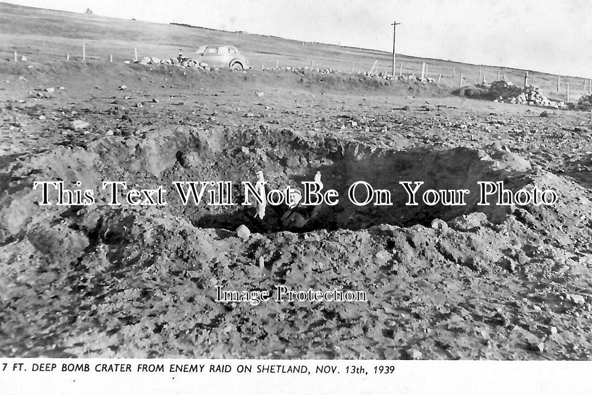 SC 4240 - Bomb Crater, German Raid On Shetland, Scotland 1939