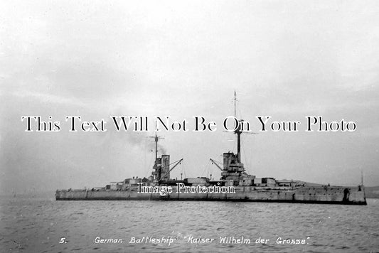 SC 4321 - German Battleship Kaiser Wilhelm Der Grosse, Scapa Flow WW1