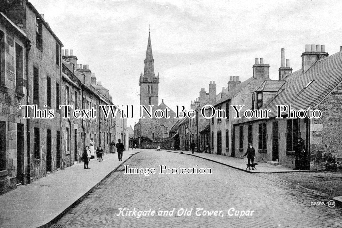 SC 4392 - Kirkgate & Old Tower, Cupar, Fife, Scotland