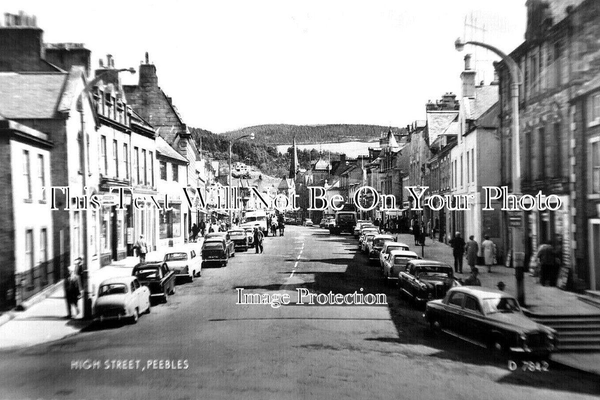 Peebles Postcode SC 463 - High Street. Peebles, Scotland – JB Archive