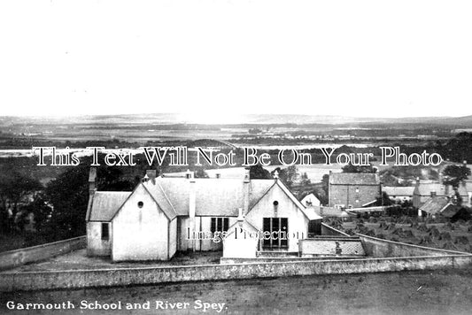 SC 486 - Garmouth School & River Spey, Buckie Moray, Scotland c1926