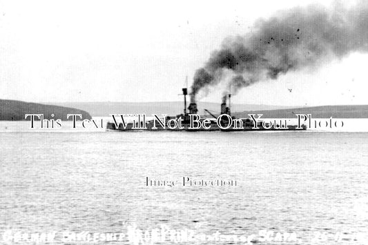SC 513 - German Battleship Kronprinz Entering Scapa, Orkney, Scotland 1918