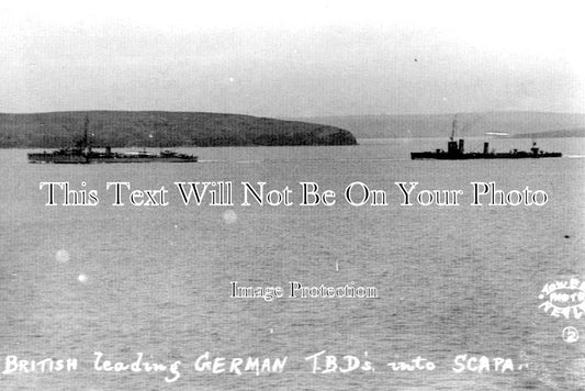 SC 514 - British Leading TBDs Into Scapa Flow, Orkney, Scotland 1918