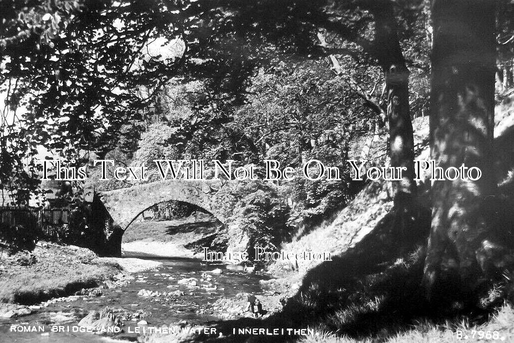 SC 560 - Roman Bridge & Leithen Water, Innerleithen, Scotland c1953