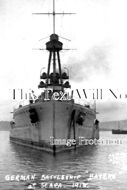 SC 566 - German Battleship Bayern At Scapa Flow, Orkney, Scotland 1918