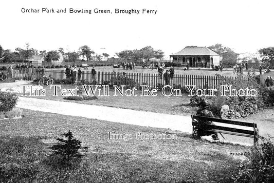 SC 585 - Orchar Park & Bowling Green, Broughty Ferry, Scotland c1920