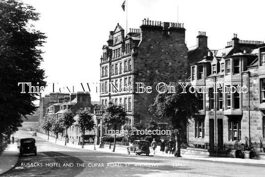 SC 754 - Rusacks Hotel & The Cupar Road, St Andrews, Fife c1950