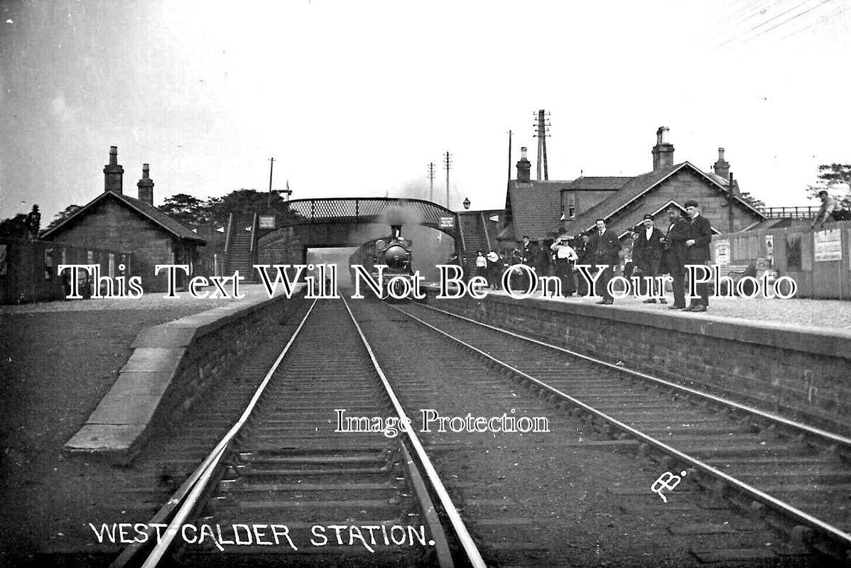 SC 782 - West Calder Railway Station, Scotland c1912