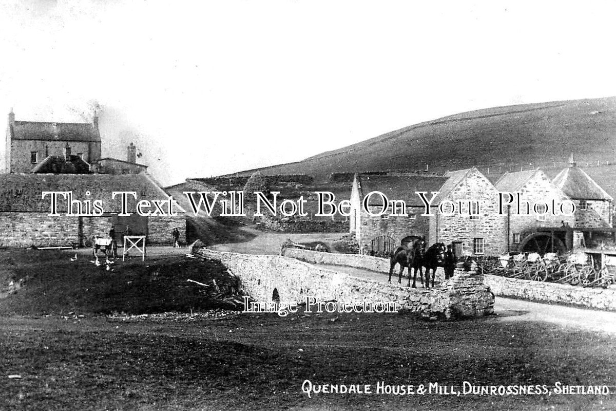 SC 797 - Quendale House & Mill, Dunrossness, Shetland, Scotland c1908