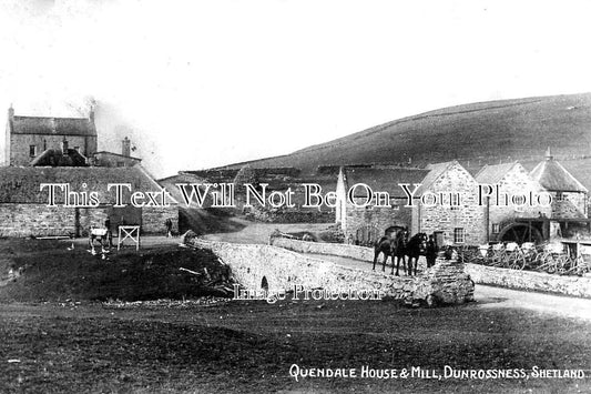 SC 797 - Quendale House & Mill, Dunrossness, Shetland, Scotland c1908