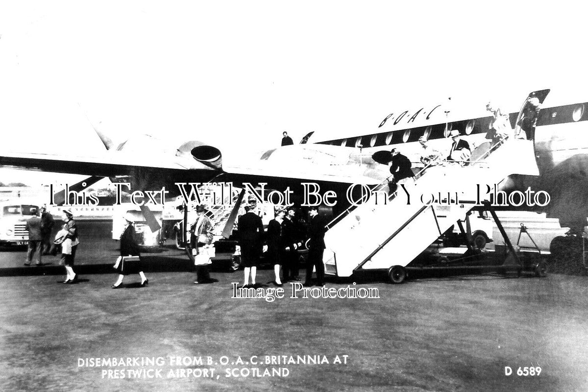 SC 814 - BOAC Britannia, Prestwick Airport, Scotland c1965