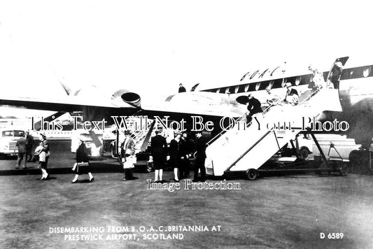 SC 814 - BOAC Britannia, Prestwick Airport, Scotland c1965