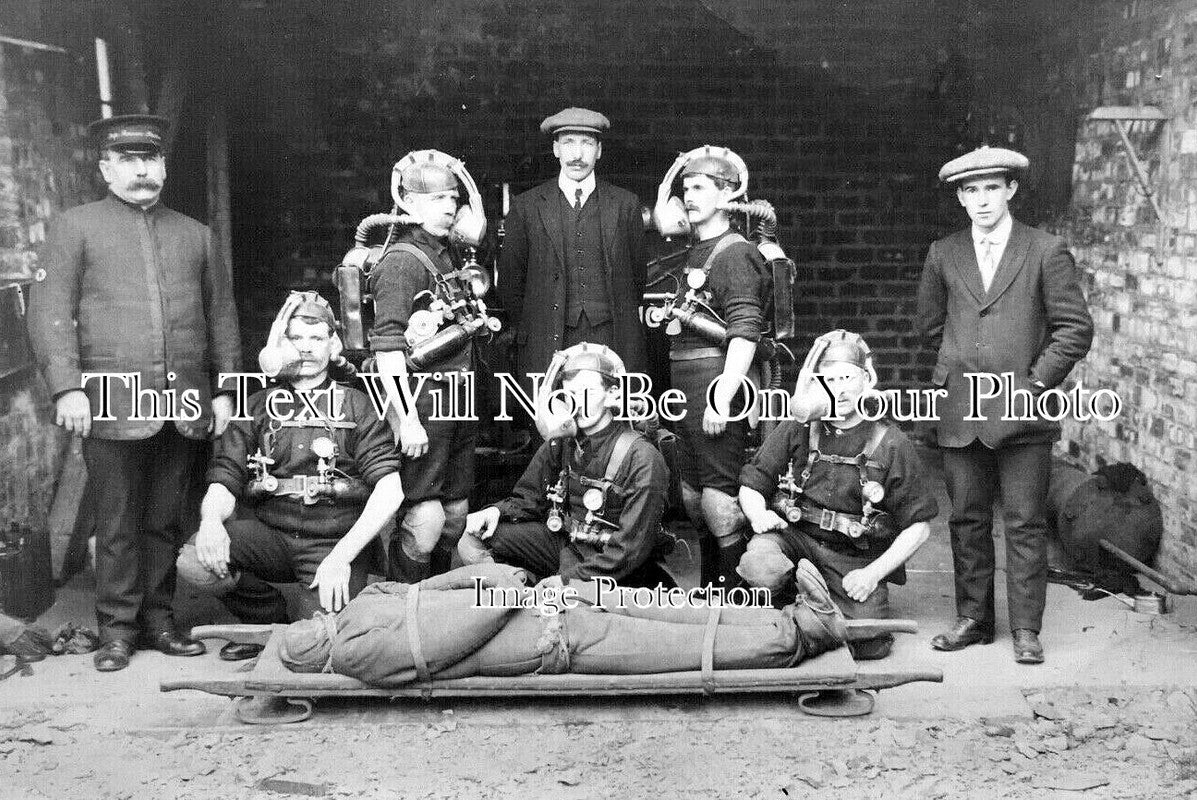 SC 821 - Fife Colliery Rescue Team, Coal Mine, Scotland c1910 – JB Archive