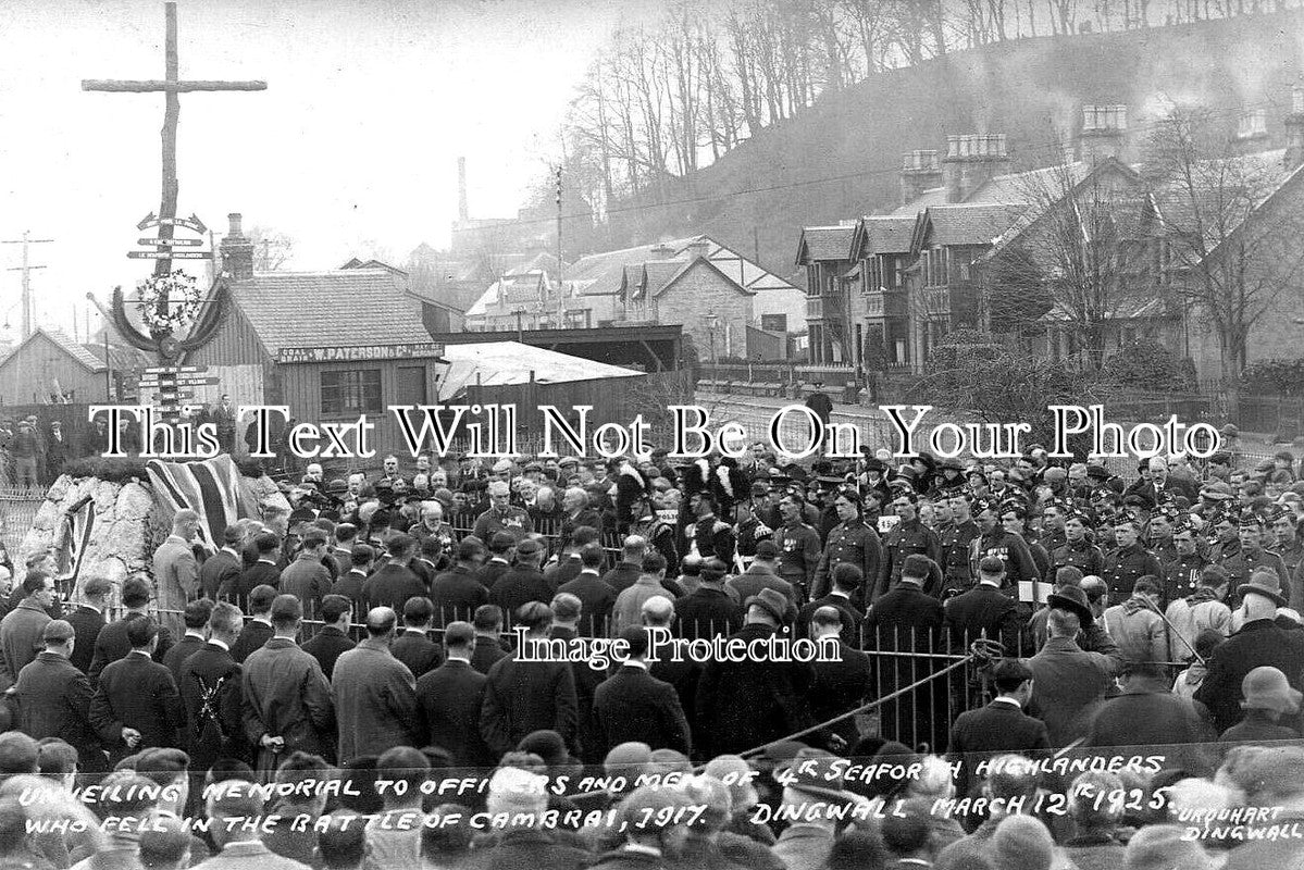 SC 831 - Unveiling Seaforth Highlanders Memorial, Dingwall, Easter Ross 1925