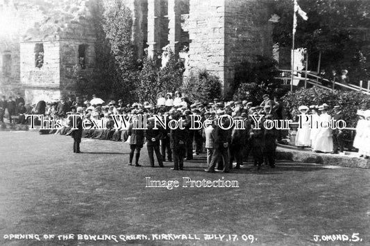SC 857 - Opening Kirkwall Bowling Green, Orkney, Scotland 1909
