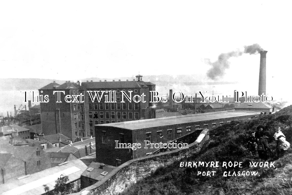 SC 868 - Birkmyre Rope Works Mill, Port Glasgow, Scotland c1925