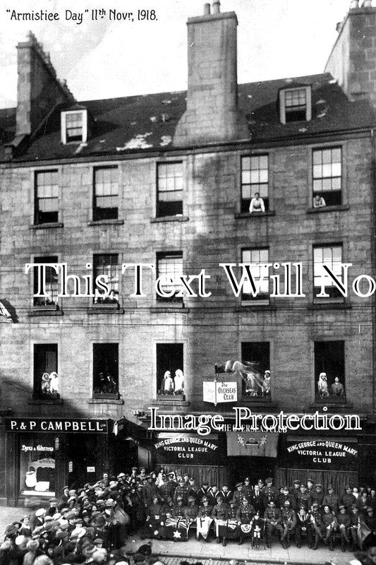 SC 930 - Armistice Day Service, Nethergate, Dundee, Scotland 1918