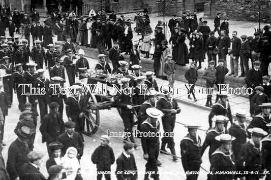 SC 932 - Funeral Of L S Sartin HMS Attentive, Kirkwall, Orkney, Scotland 1911