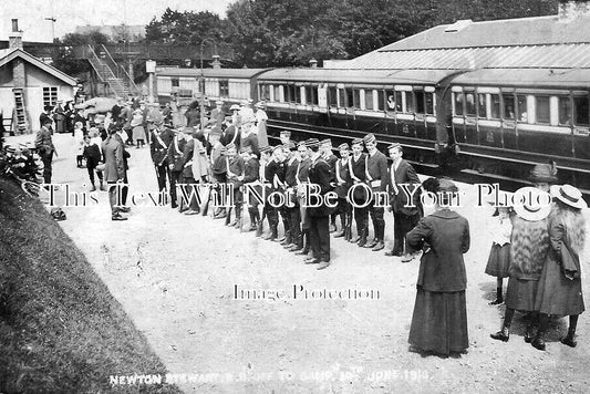 SC 935 - Boys Brigade, Newton Stewart Railway Station, Scotland 1918