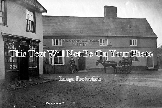 SF 100 - The George & Dragon Inn, Farnham, Saxmundham, Suffolk c1908