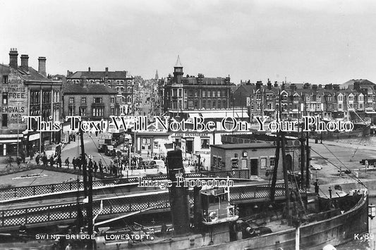 SF 1004 - Lowestoft Swing Bridge, Suffolk c1920