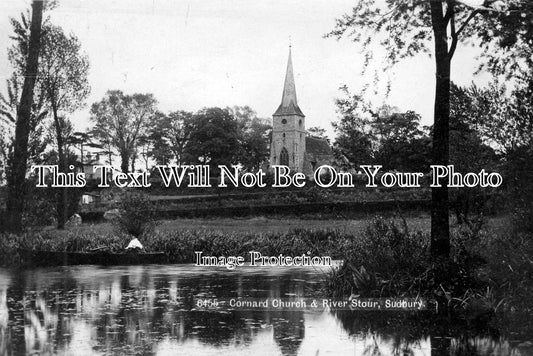 SF 1033 - Cornard Church & River Stour, Sudbury, Suffolk
