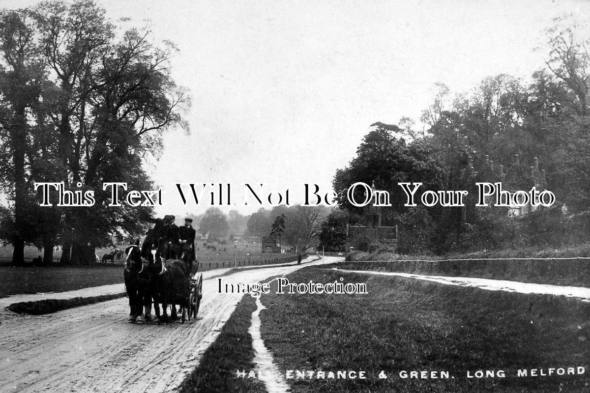 SF 1079 - Hall Entrance & The Green, Long Melford, Suffolk c1911