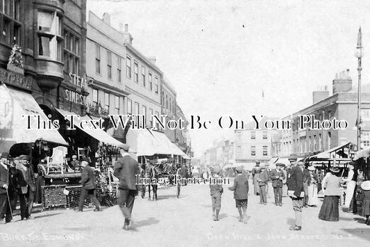 SF 1147 - Corn Hill & John Street, Bury St Edmunds, Suffolk c1912