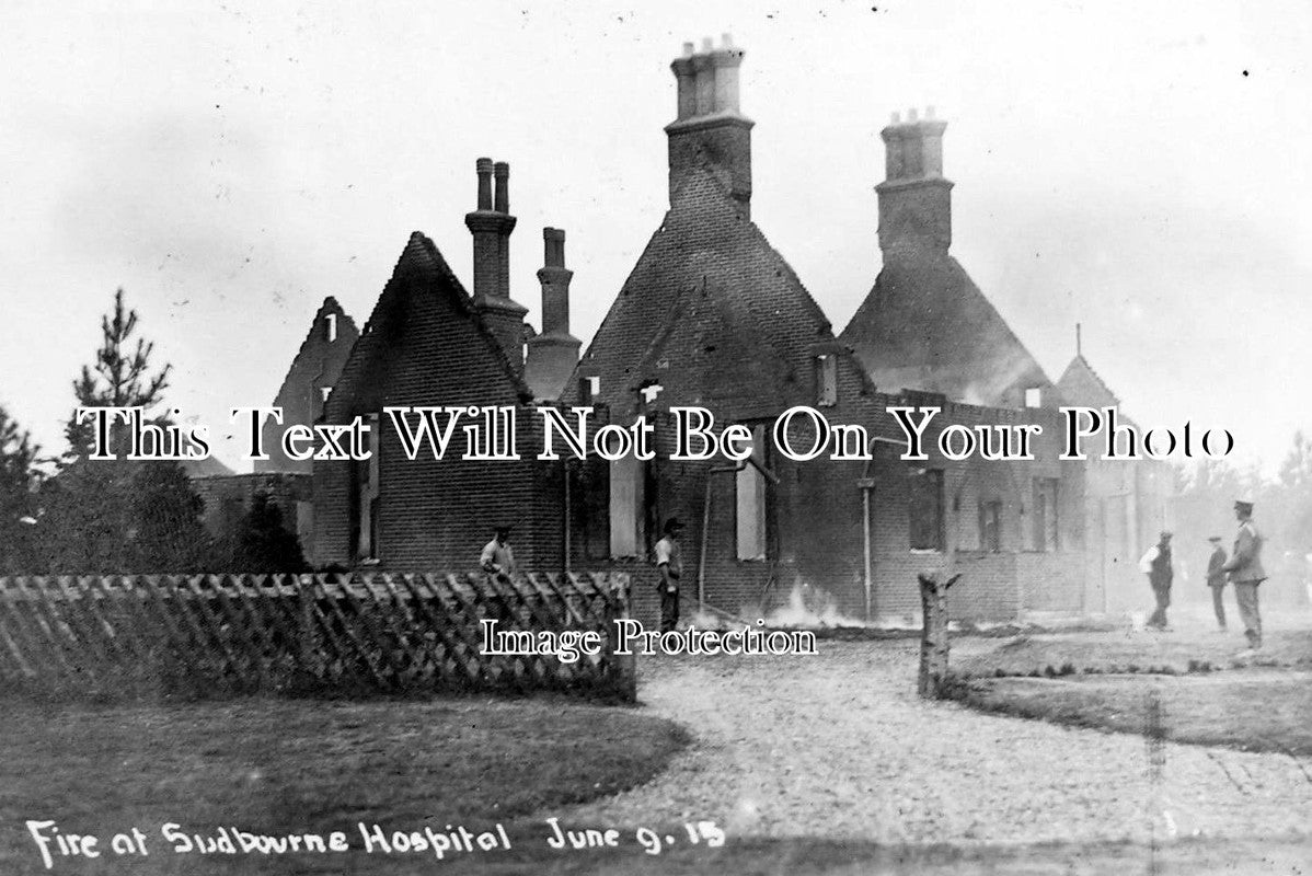 SF 1162 - The Fire At Sudbourne Hospital, Woodbridge, Suffolk c1913